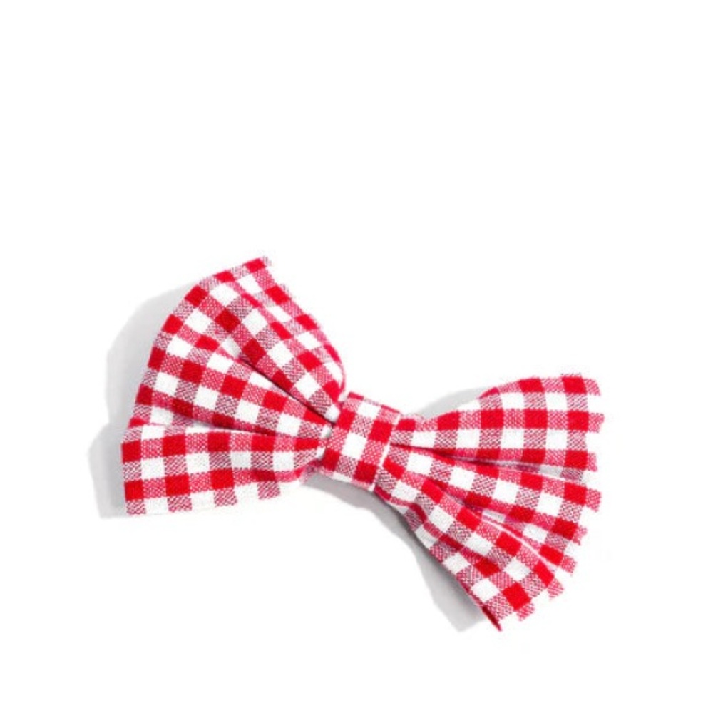 Red Checkered Bow